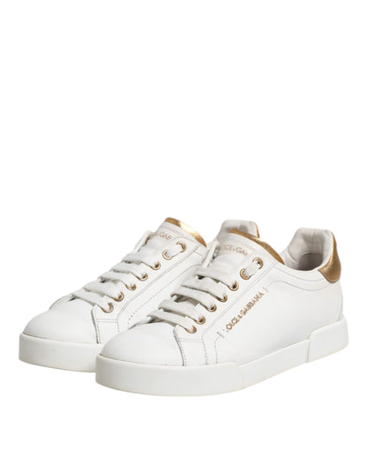Dolce & Gabbana witte leren lage sneakers voor dames