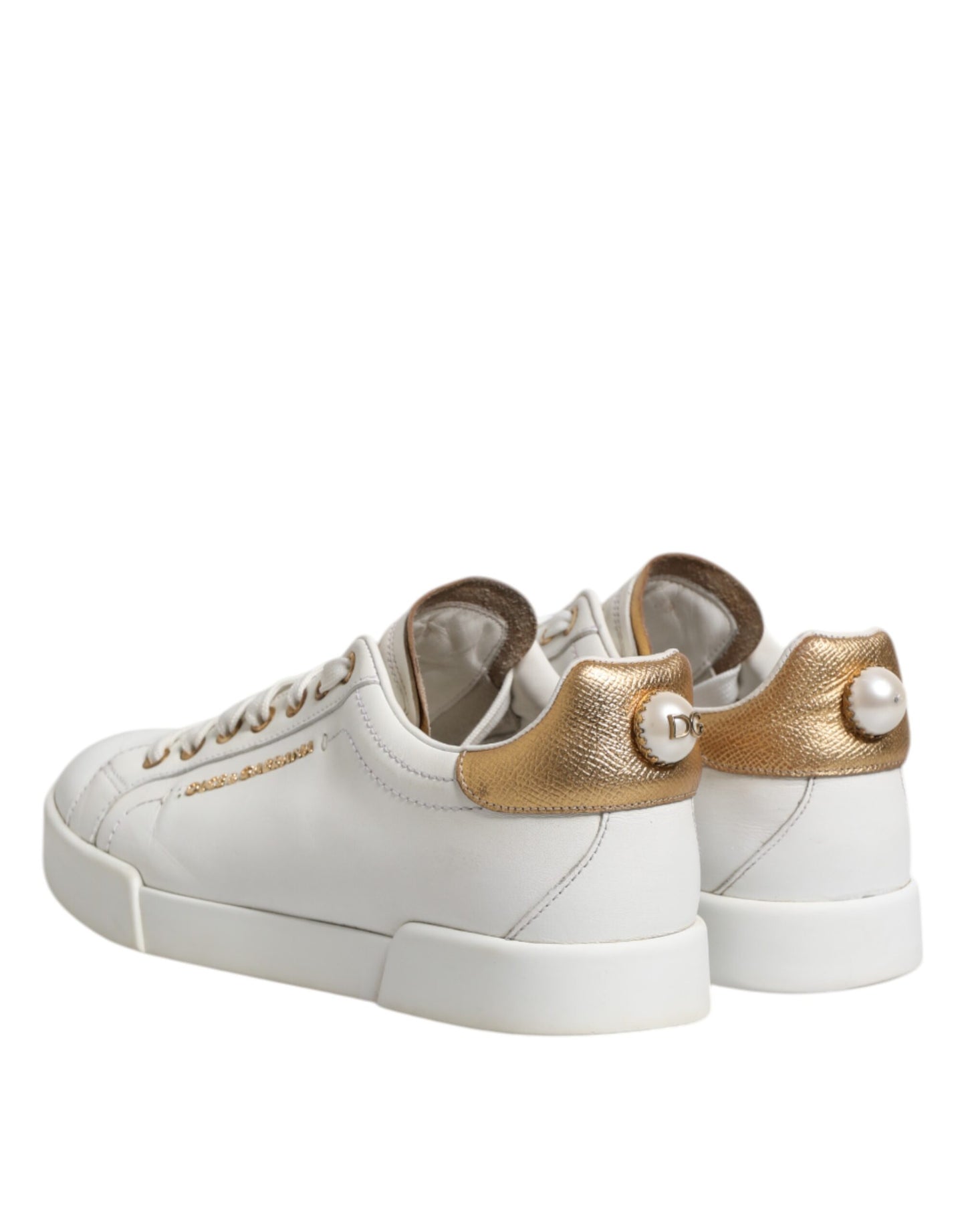 Dolce & Gabbana witte leren lage sneakers voor dames