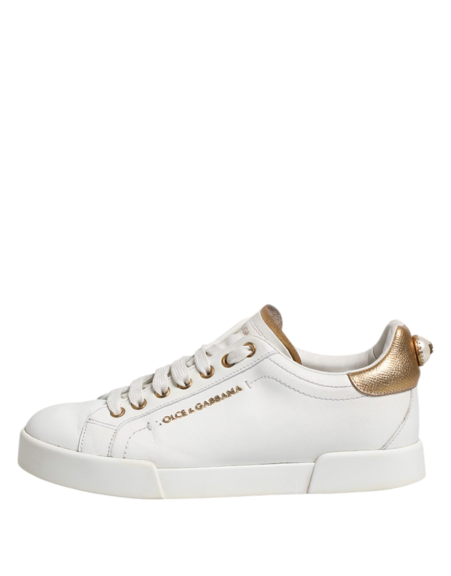 Dolce & Gabbana witte leren lage sneakers voor dames