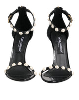 Dolce & Gabbana Black KEIRA Pearl Embellished Sandals