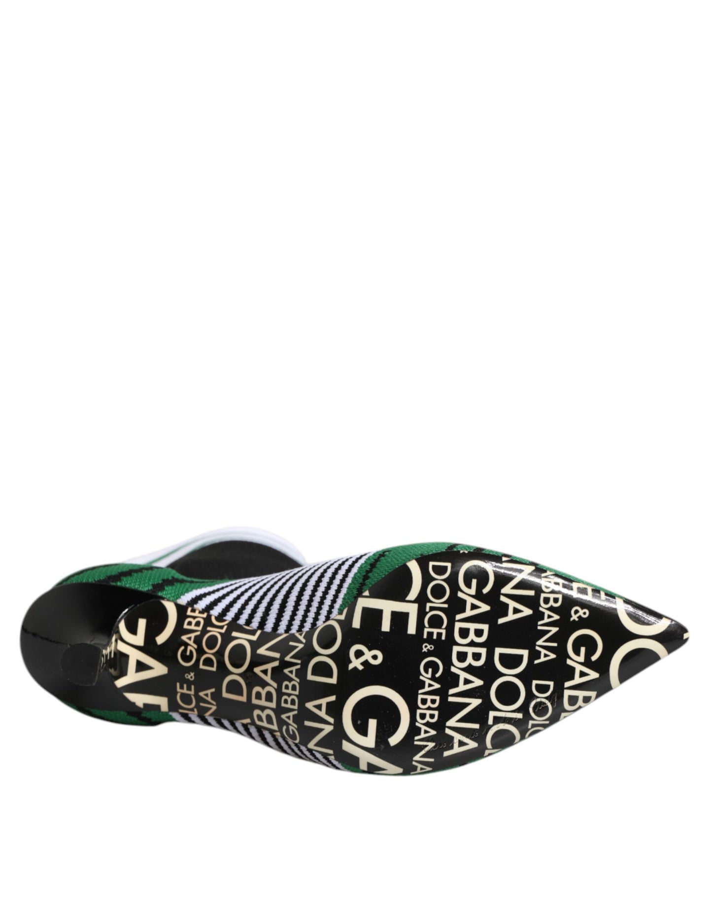 Dolce & Gabbana Green Stretch Sock Style Ankle Boots Shoes
