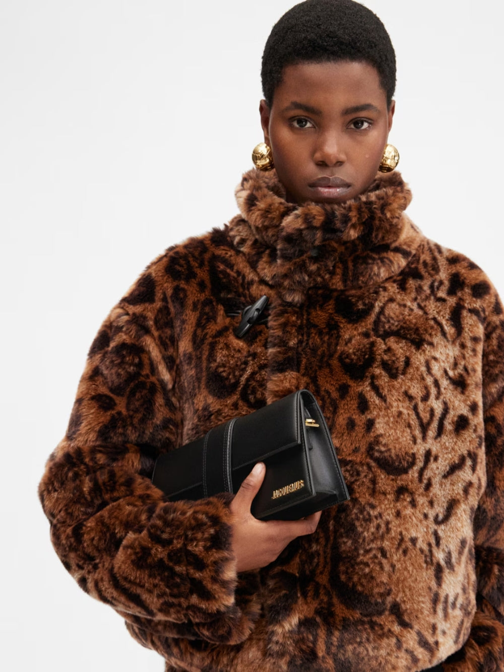Jacquemus Le Bambino Long Bag en Cuir Noir