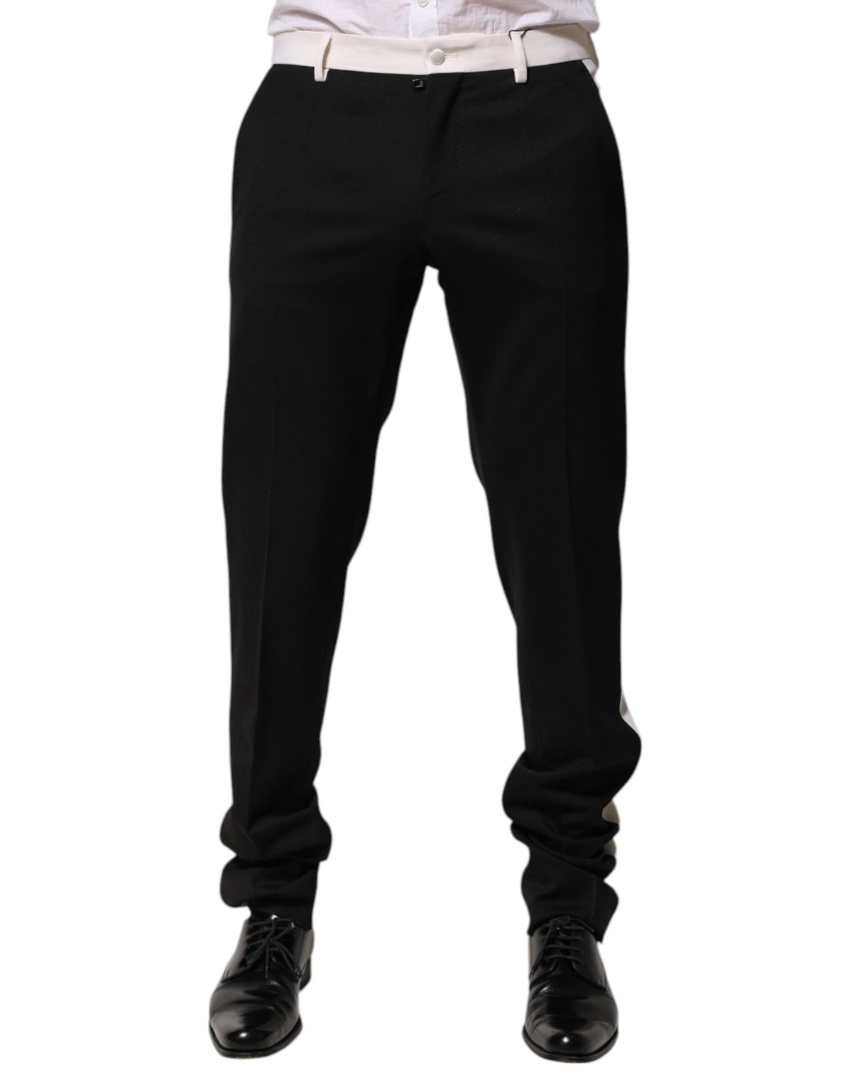 Pantalon en laine rayé noir et blanc pour homme de Dolce &amp; Gabbana