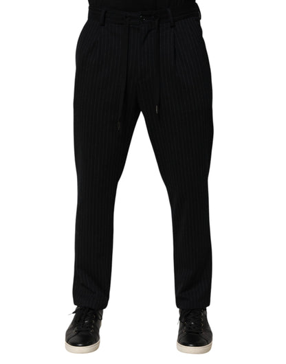 Pantalon homme Dolce &amp; Gabbana, slim, en viscose, rayures noires.