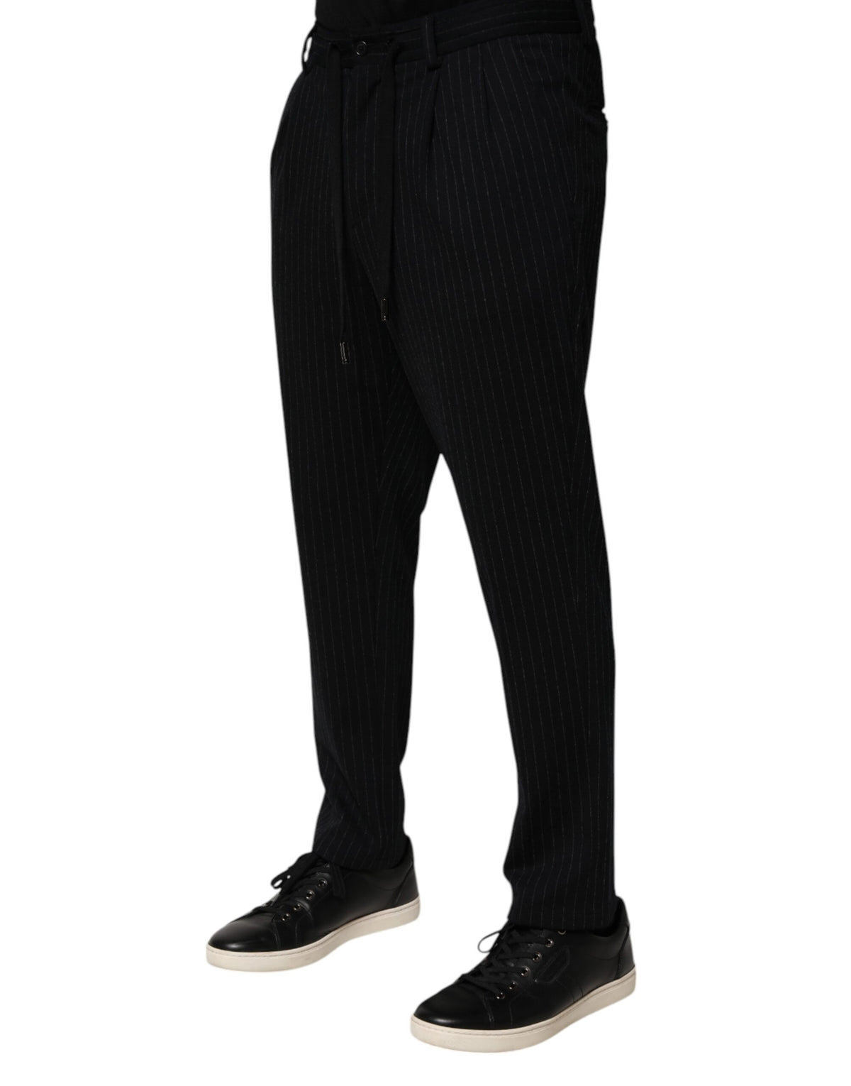 Pantalon homme Dolce &amp; Gabbana, slim, en viscose, rayures noires.