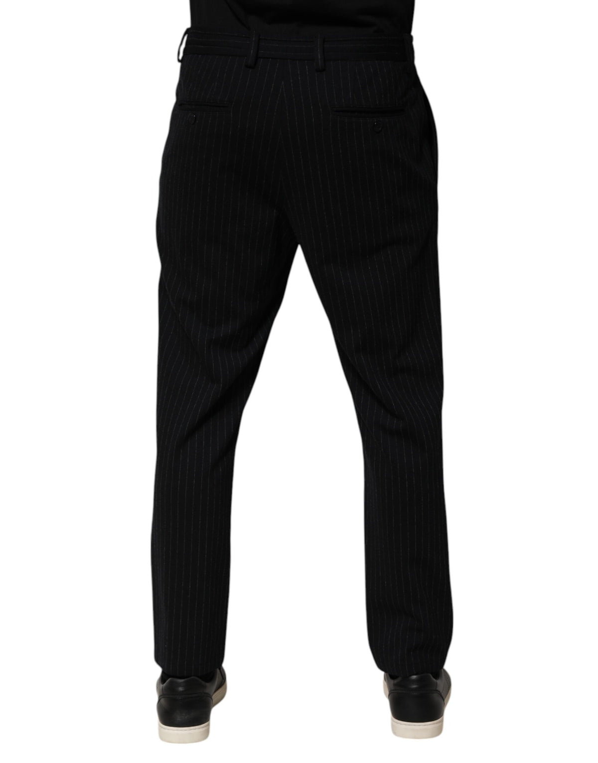 Pantalon homme Dolce &amp; Gabbana, slim, en viscose, rayures noires.