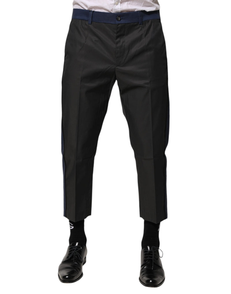 Dolce &amp; Gabbana grijswitte katoenen 3/4 chino broek (cropped)