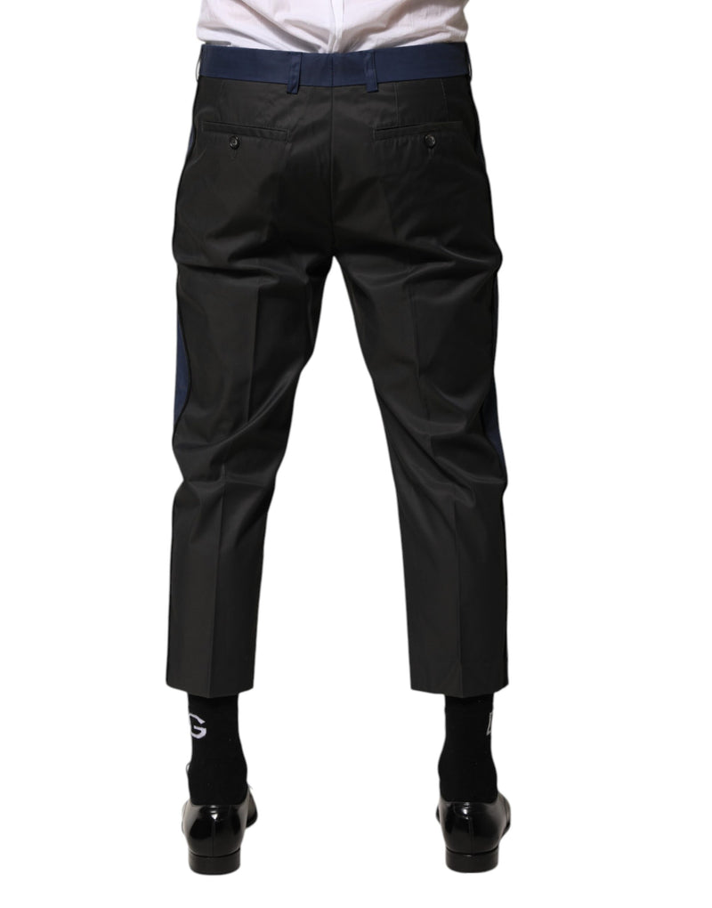 Dolce &amp; Gabbana grijswitte katoenen 3/4 chino broek (cropped)