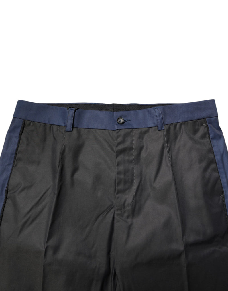 Dolce &amp; Gabbana grijswitte katoenen 3/4 chino broek (cropped)