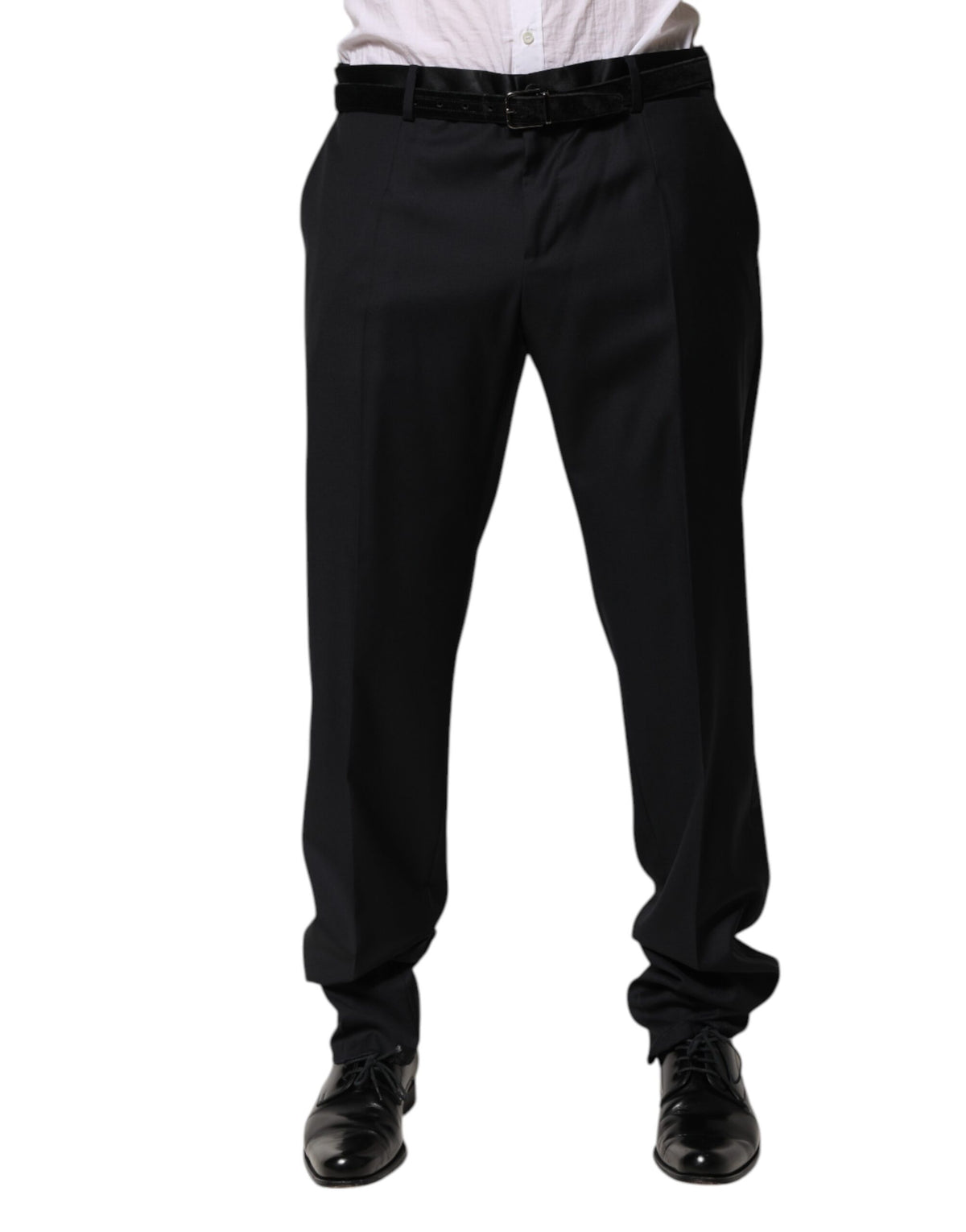 Pantalon de costume habillé noir en laine pour homme de Dolce &amp; Gabbana