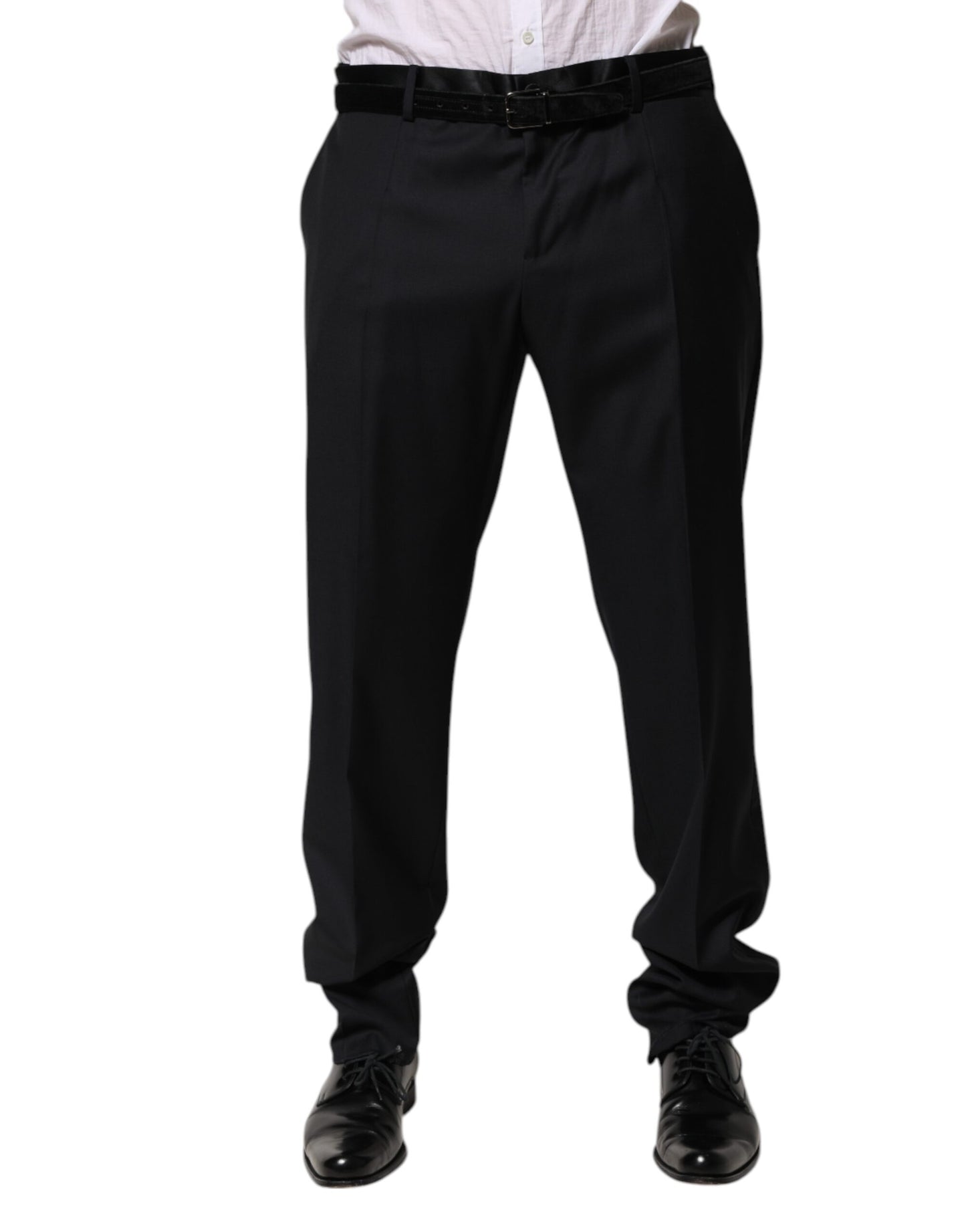 Pantalon de costume habillé noir en laine pour homme de Dolce &amp; Gabbana