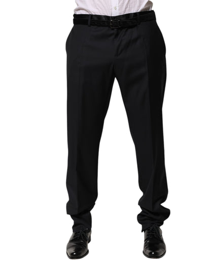 Pantalon de costume habillé noir en laine pour homme de Dolce &amp; Gabbana