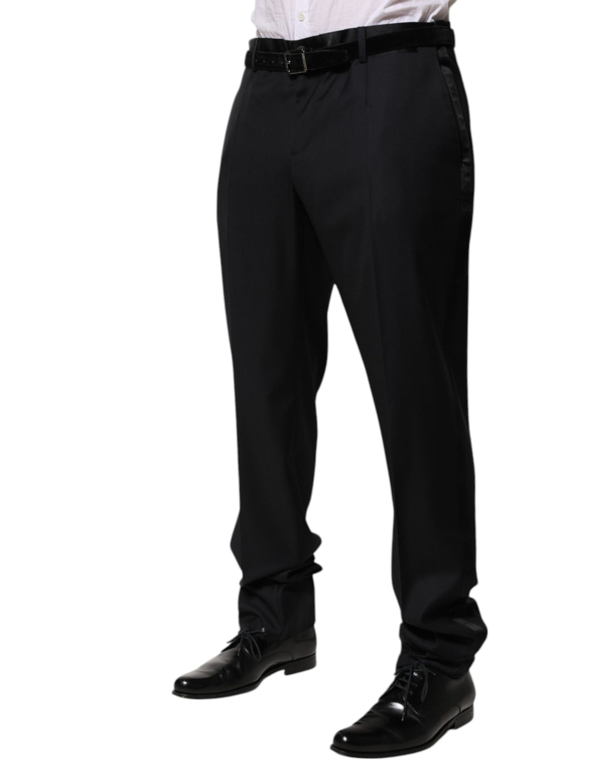 Pantalon de costume habillé noir en laine pour homme de Dolce &amp; Gabbana