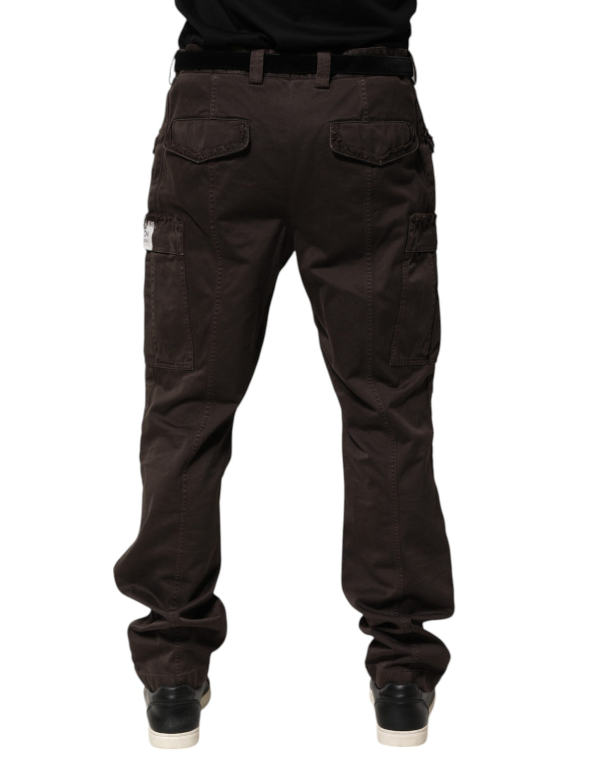Pantalon cargo homme en coton stretch marron Dolce &amp; Gabbana