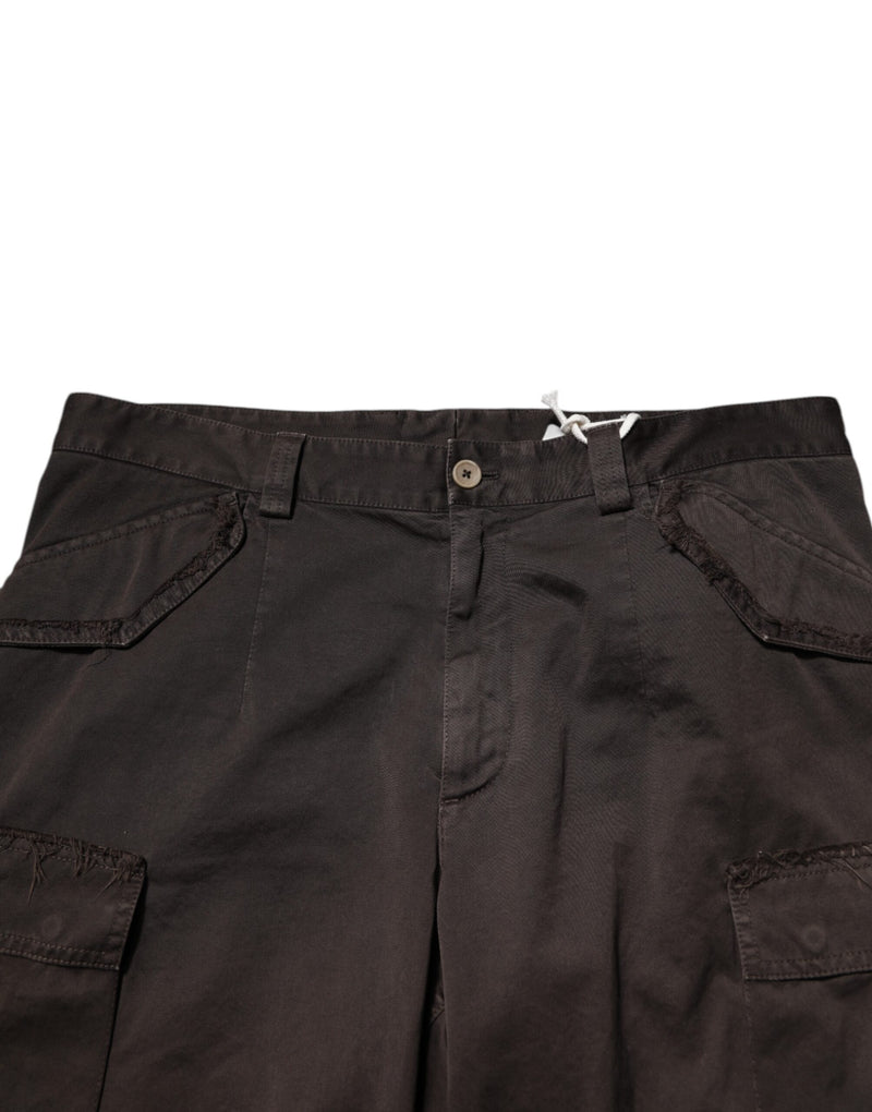 Pantalon cargo homme en coton stretch marron Dolce &amp; Gabbana
