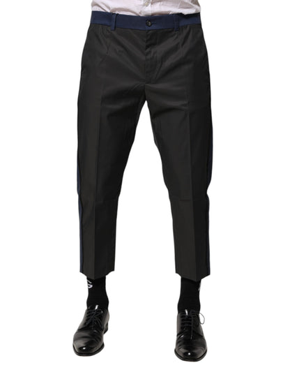 Pantalon chino court 3/4 en coton bleu gris de Dolce &amp; Gabbana