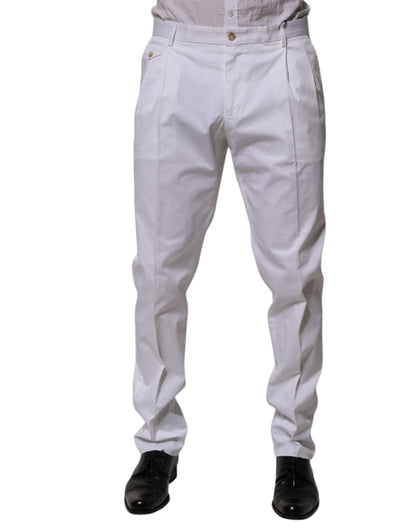 Jupe en coton blanc, pantalon tailleur slim et formel Dolce &amp; Gabbana