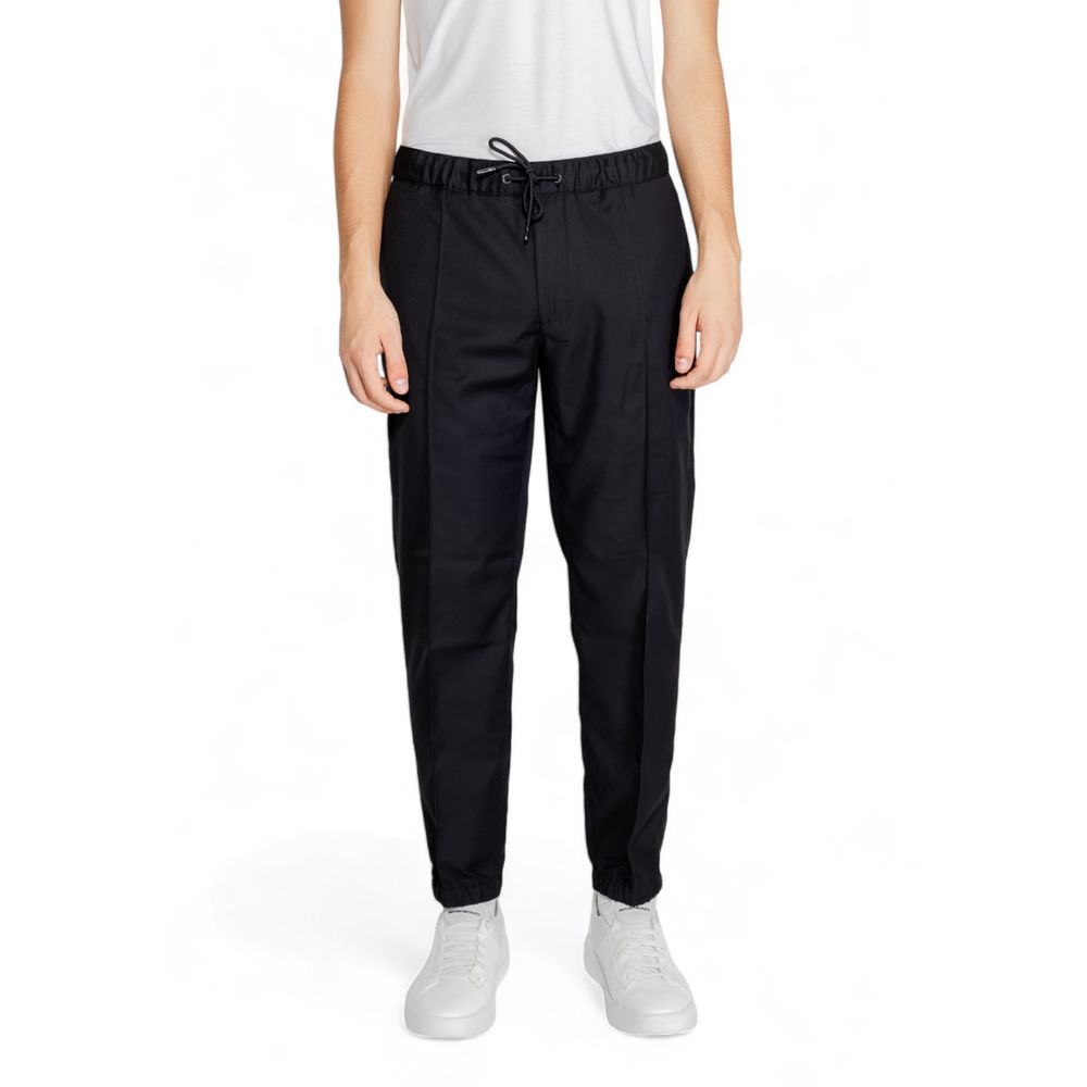 Pantalon en polyester noir Armani Exchange