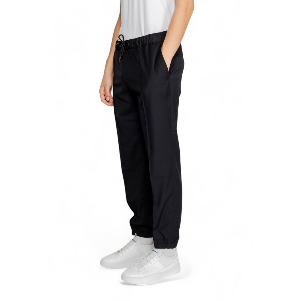 Pantalon en polyester noir Armani Exchange