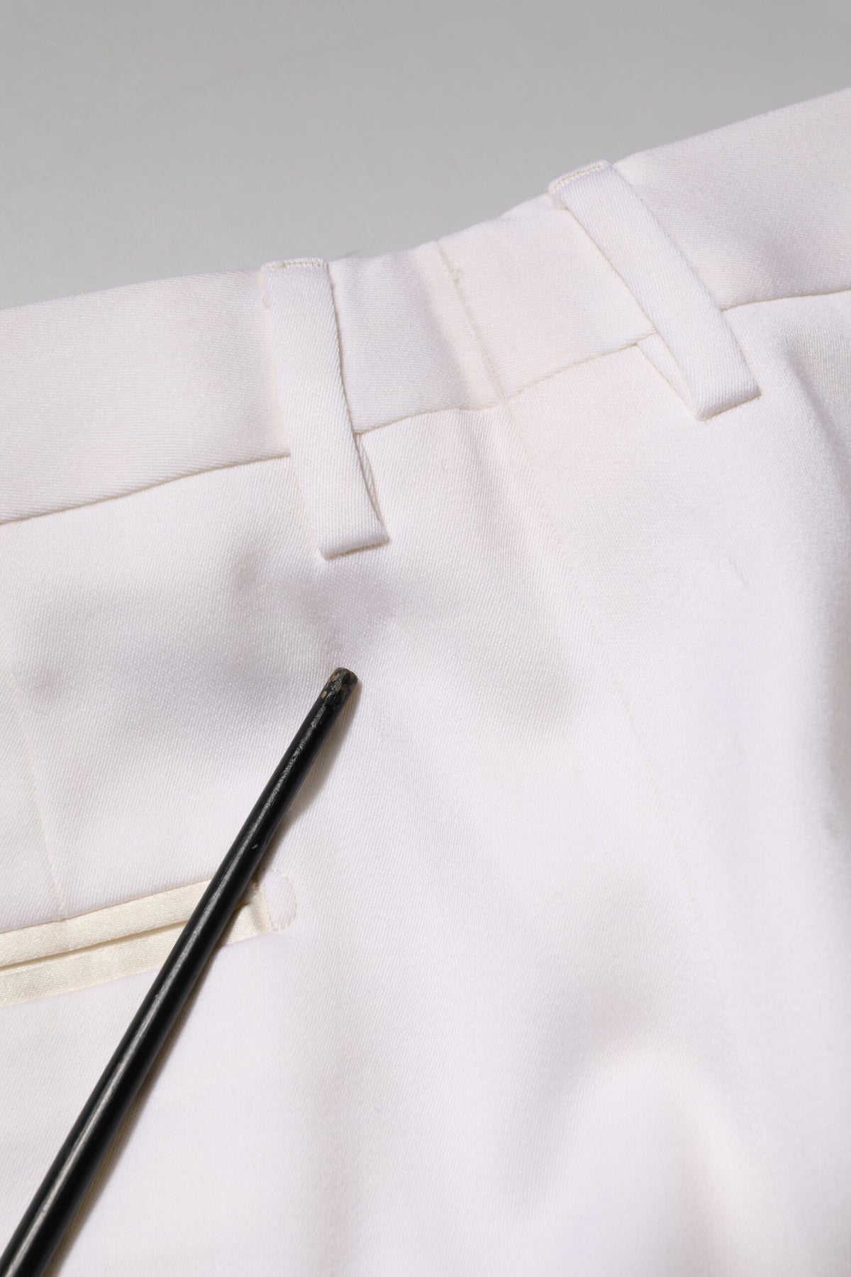 Pantalon tailleur droit en polyester blanc Dolce &amp; Gabbana