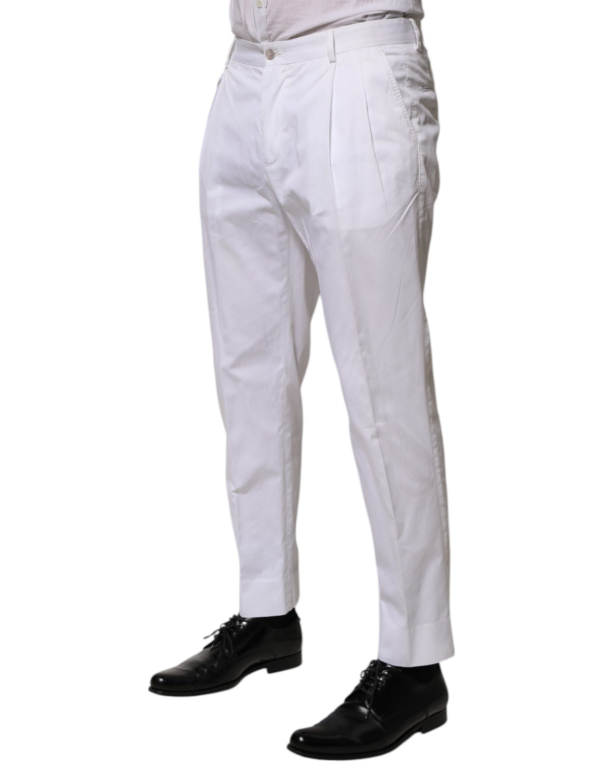 Jupe en coton blanc, pantalon tailleur slim et formel Dolce &amp; Gabbana