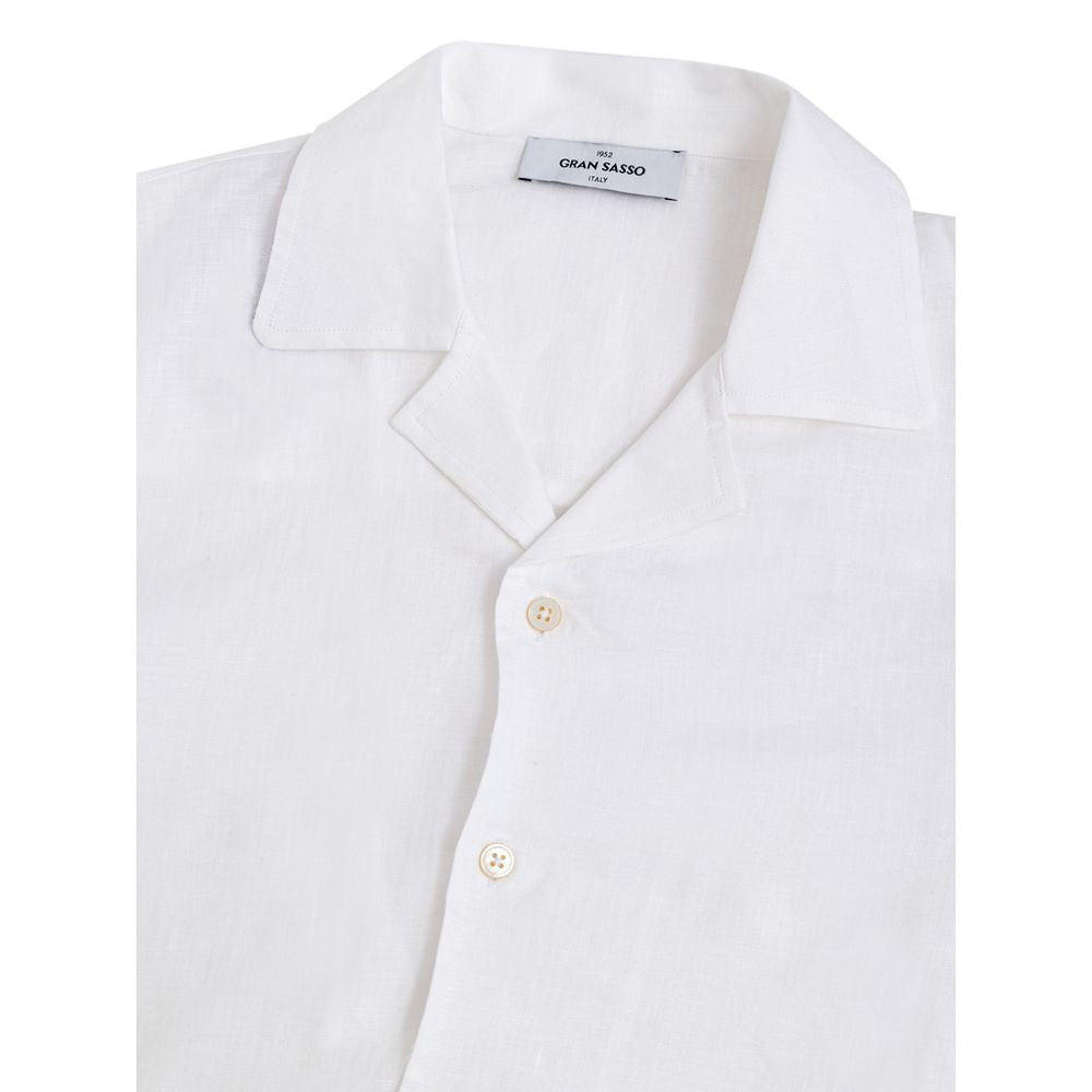 Chemise en Lin Blanche Gran Sasso