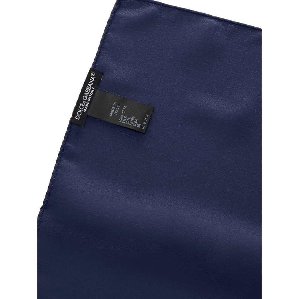 Pochette en soie bleue Dolce &amp; Gabbana