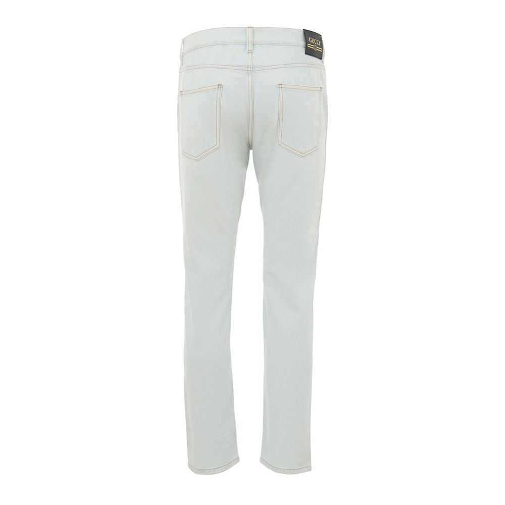 Jean en jean bleu coton Gucci