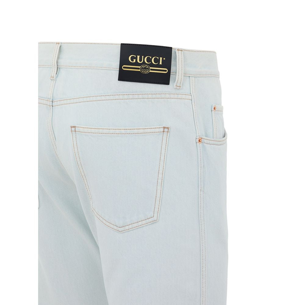 Jean en jean bleu coton Gucci