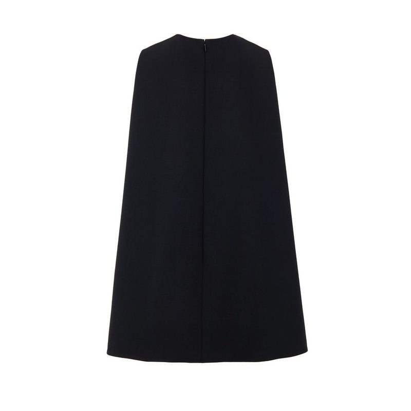 Gucci Black Wool Short Sleeveless Bell Dress
