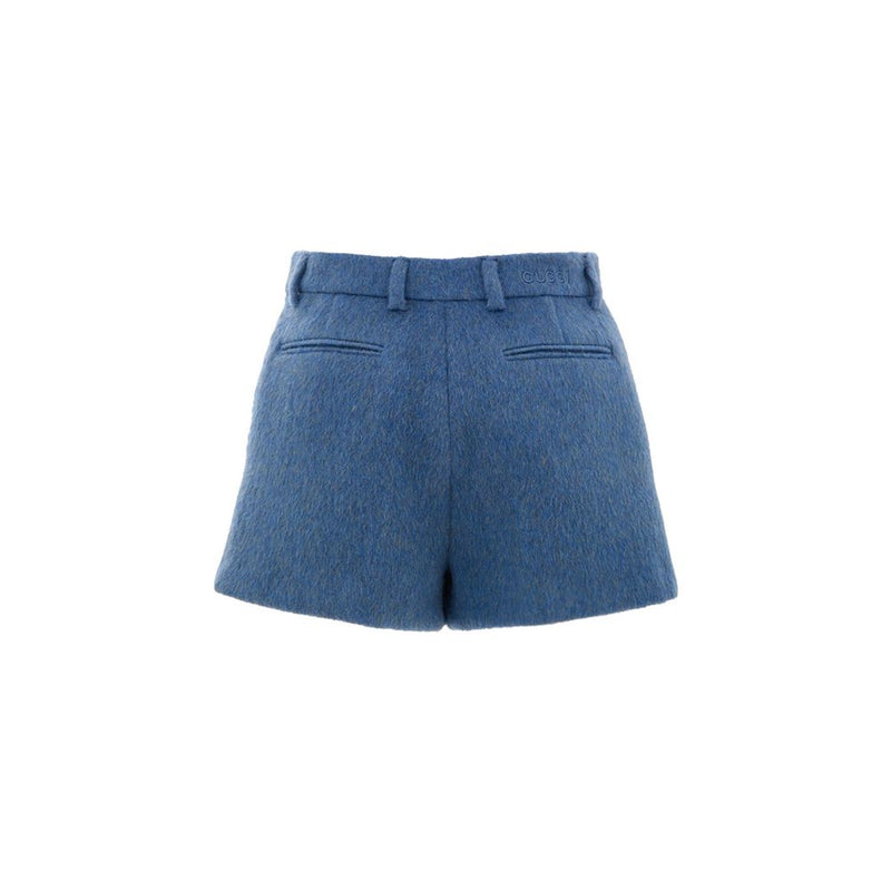 Gucci Blue Wool Short - Luxury Women's Shorts