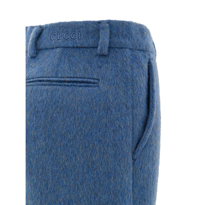 Gucci Blue Wool Short - Luxury Women's Shorts
