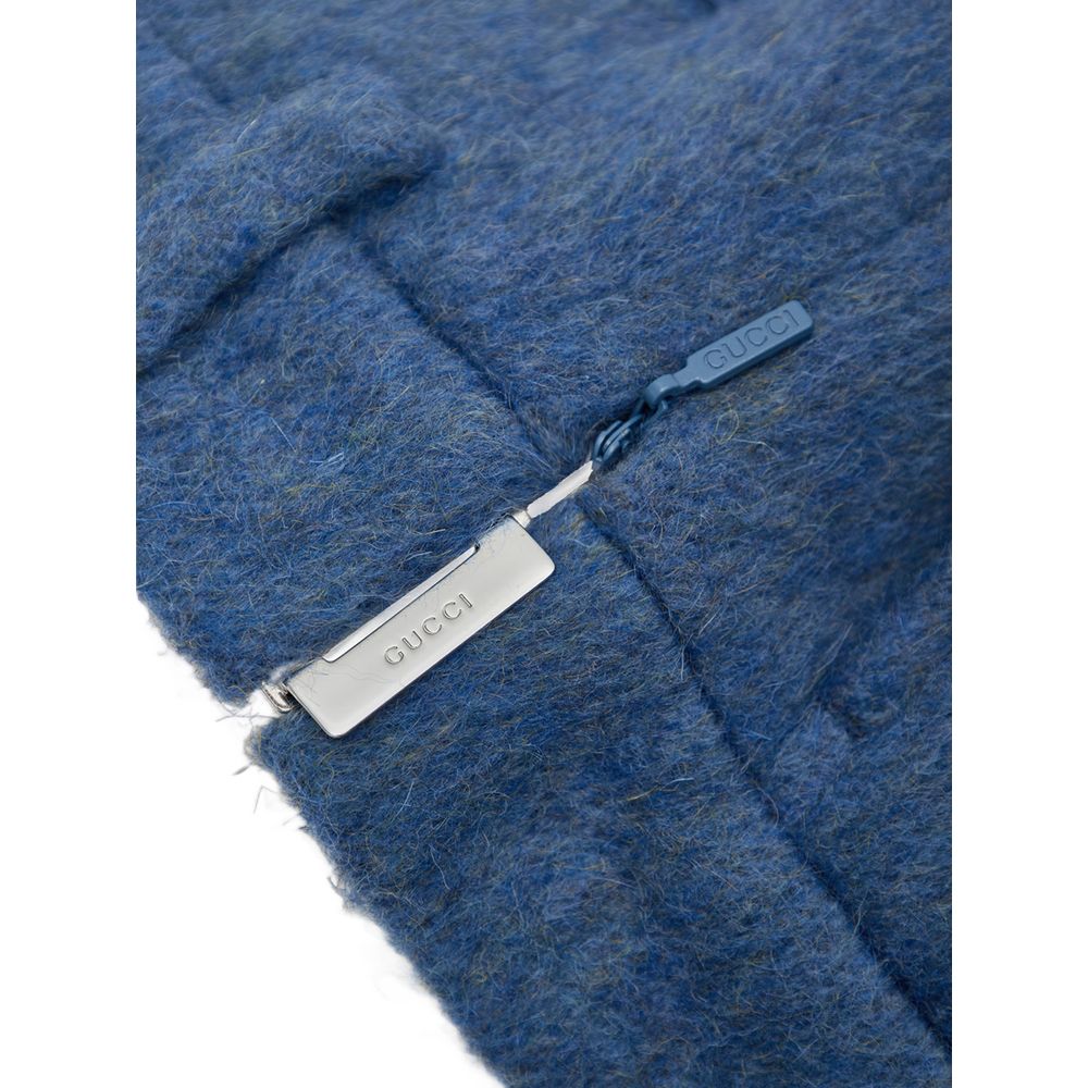 Gucci Blue Wool Short - Luxury Women's Shorts