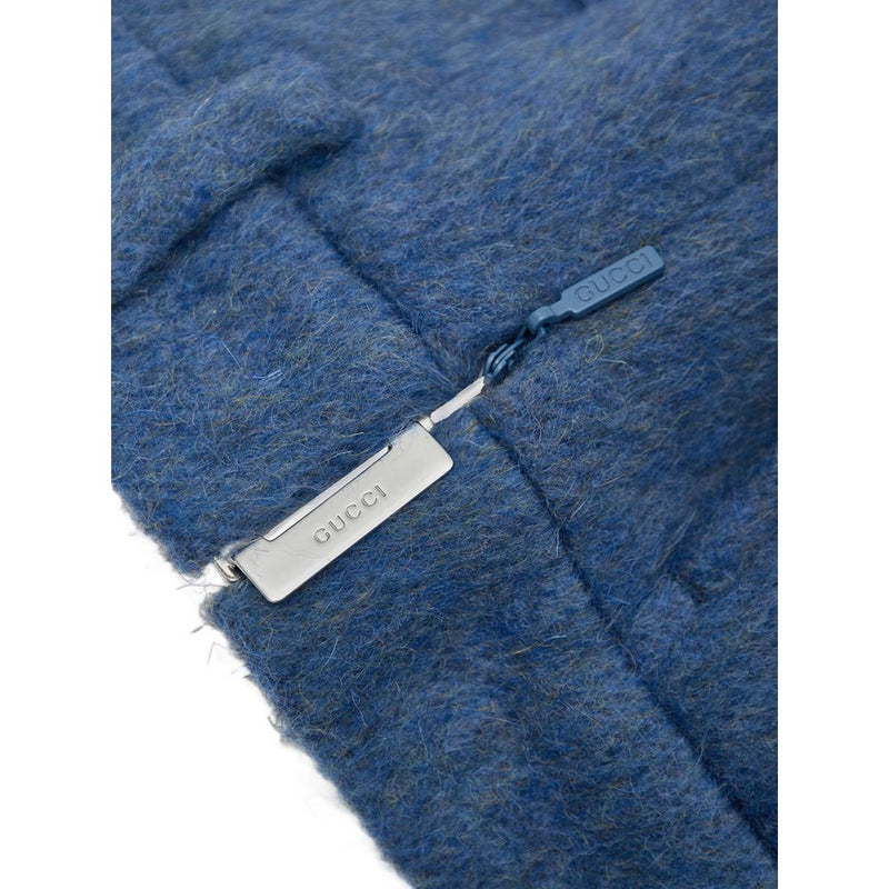 Gucci Blue Wool Short - Luxury Women's Shorts