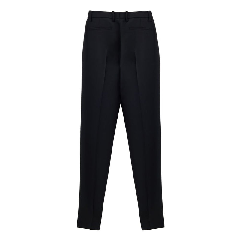 Gucci Black Wool Jeans Denim - Tailored Trousers with Metallic Detail