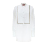 Gucci White Cotton Shirt with Crystal Decorations