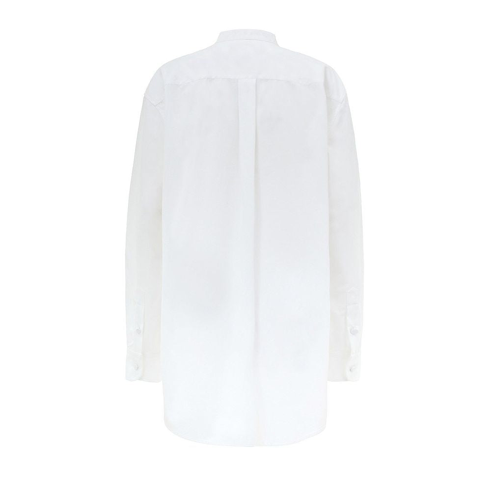 Gucci White Cotton Shirt with Crystal Decorations