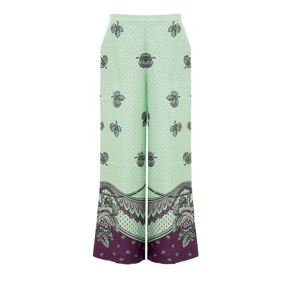Gucci Green Silk Pant - Print Palazzo Pants