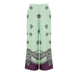 Gucci Green Silk Pant - Print Palazzo Pants