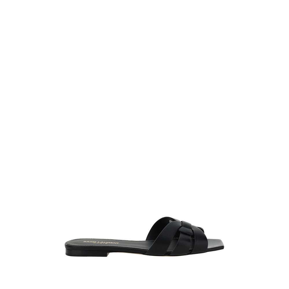 Saint Laurent Sandales en Cuir de Veau - Design Ouvert Élégant