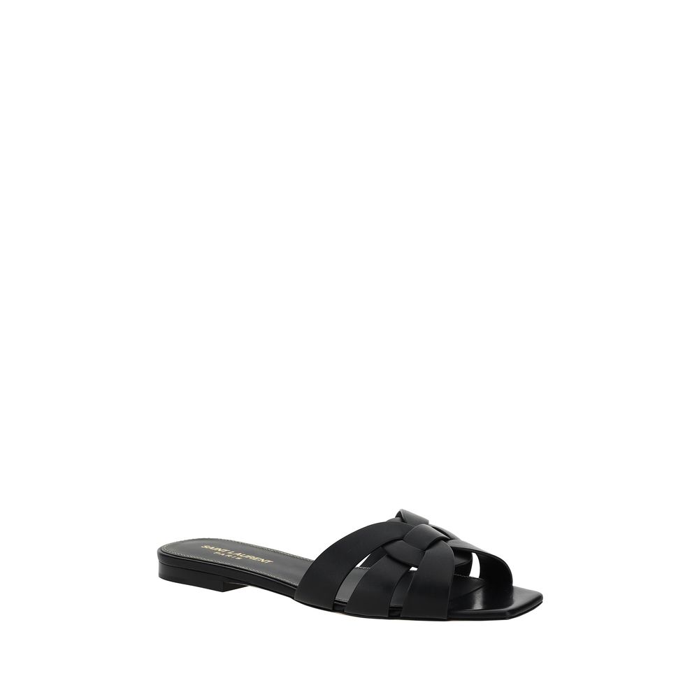 Saint Laurent Sandales en Cuir de Veau - Design Ouvert Élégant