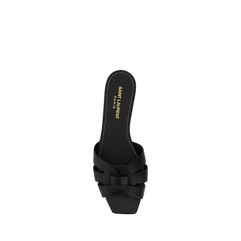 Saint Laurent Sandales en Cuir de Veau - Design Ouvert Élégant