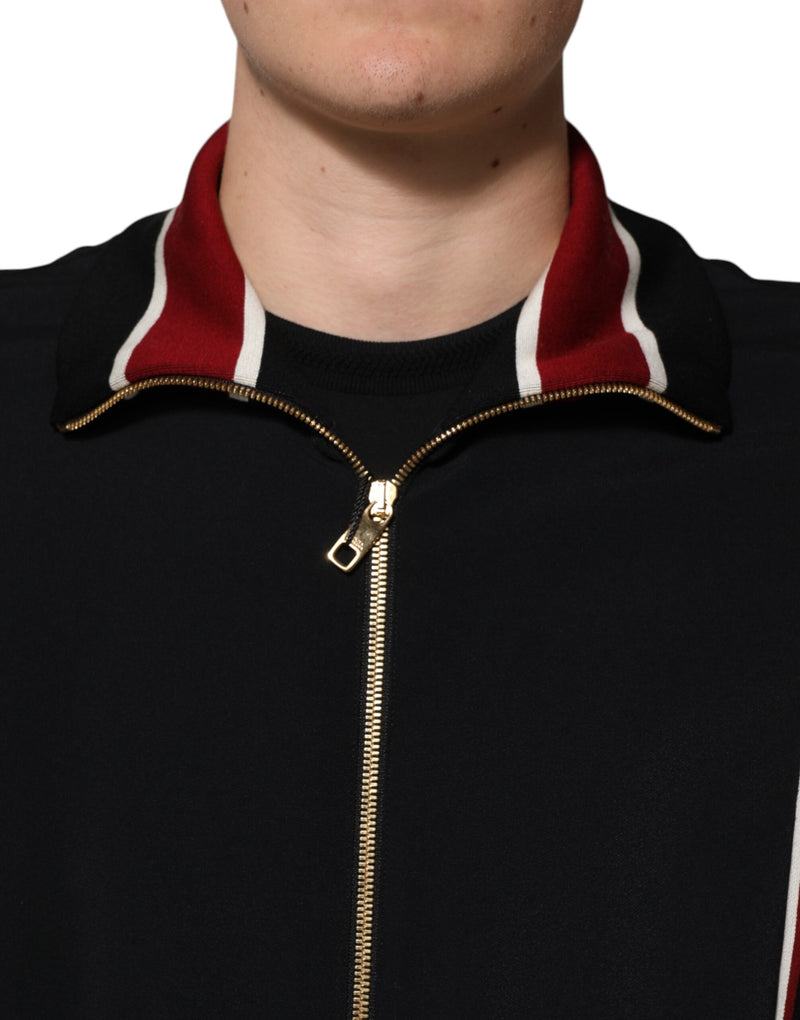 Dolce &amp; Gabbana Zwarte DG King Full Zip Sweatshirt Trui