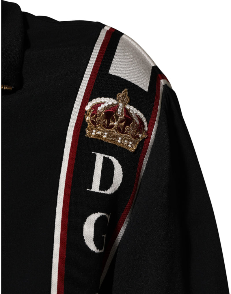 Dolce &amp; Gabbana Zwarte DG King Full Zip Sweatshirt Trui