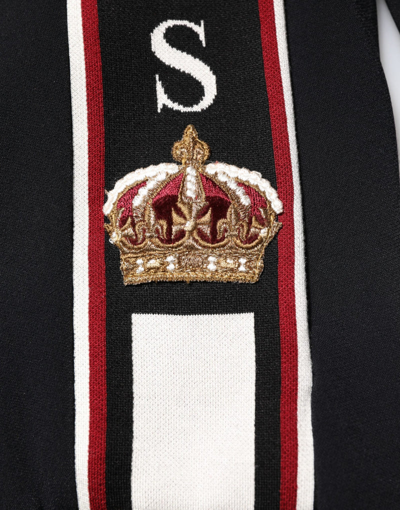 Dolce &amp; Gabbana Zwarte DG King Full Zip Sweatshirt Trui