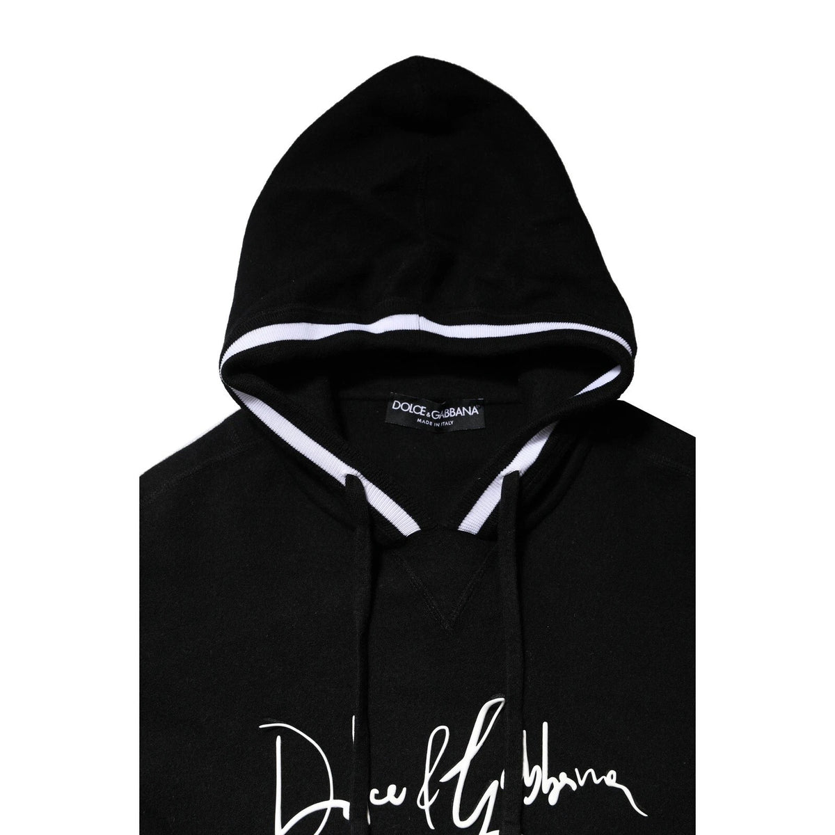 Sweat-shirt à capuche noir avec imprimé du logo Dolce &amp; Gabbana