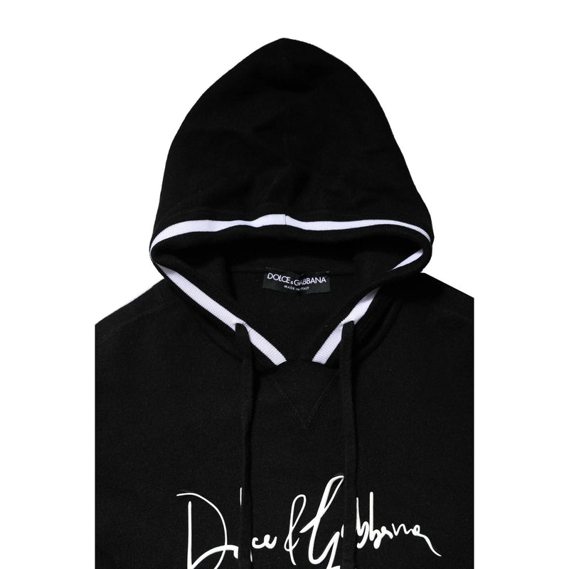 Dolce &amp; Gabbana Zwarte Hoodie met Logo Print