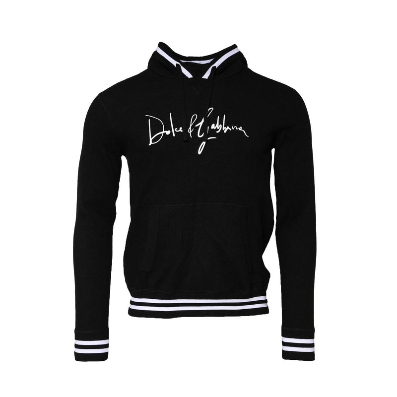 Dolce &amp; Gabbana Zwarte Hoodie met Logo Print