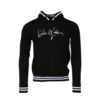 Sweat-shirt à capuche noir avec imprimé du logo Dolce &amp; Gabbana
