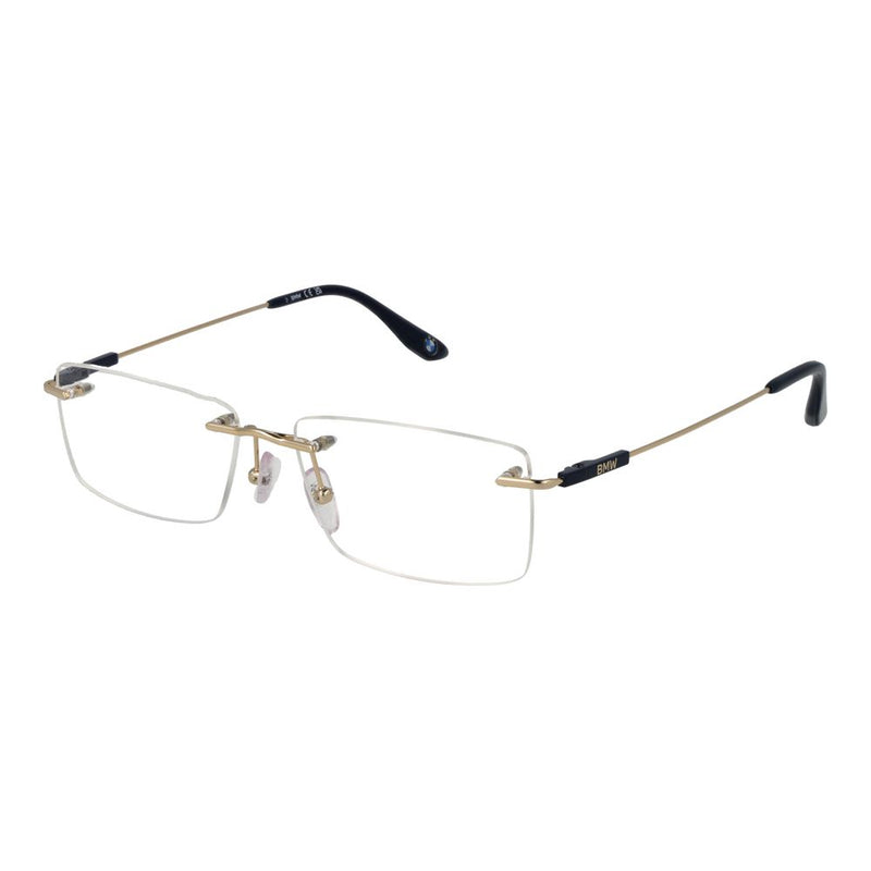 BMW Gold Men Glasses Frame - Stylish Rimless Design